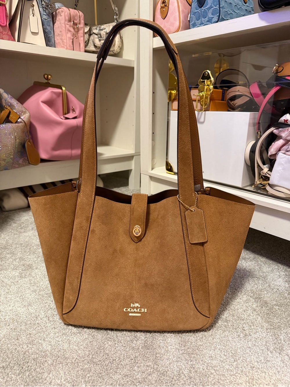 Coach Suede Hadley Turlock Tote